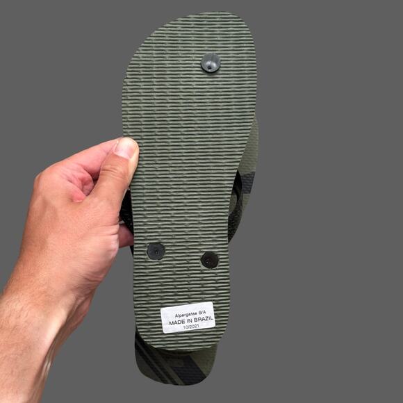 Havaianas Unisex Top Camo Sandal Bold Print Flip Flops Moss M8 NWT - Picture 5 of 5